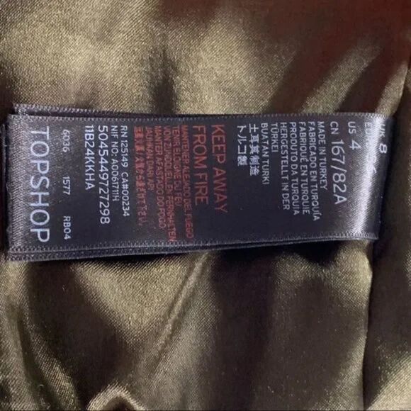 TopShop Bomber Jacket - Army Olive Green with Moto Patches Women's Size US 4 - Picture 10 of 10